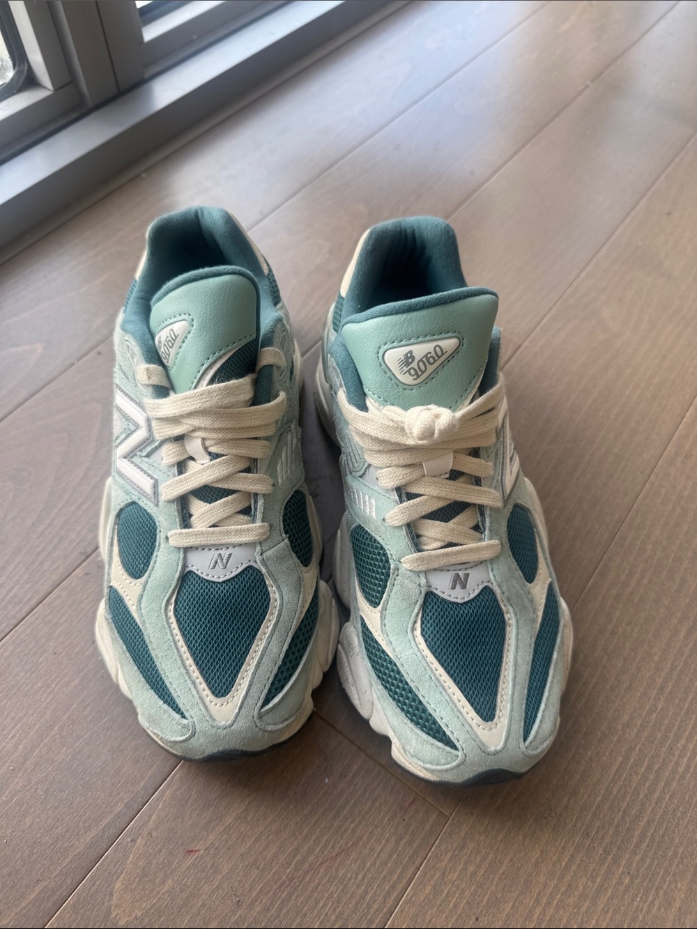New Balance 9060 Women’s Mint and Teal Sneakers